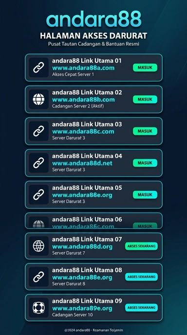 Tampilan link alternatif andara88