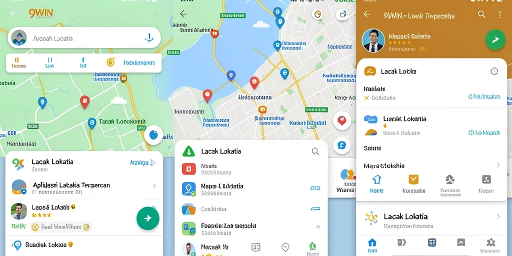 Tampilan antarmuka utama 9WIN dengan fitur Lacak Lokasi.