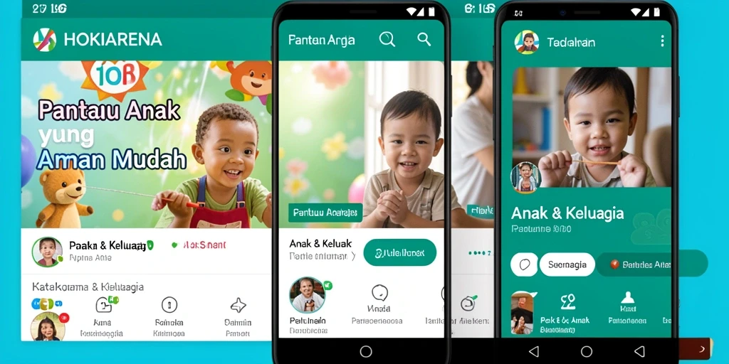 Tampilan utama HOKIARENA dengan fitur pantauan anak yang mudah digunakan.