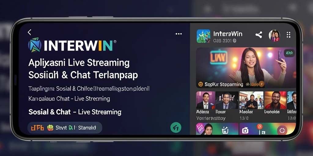 Tampilan antarmuka INTERWIN yang modern dan fungsional untuk Live Streaming.