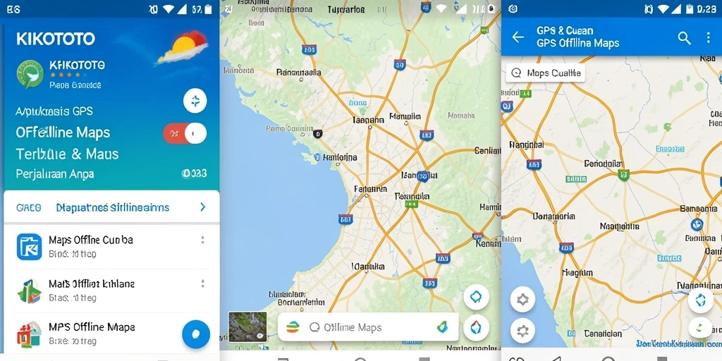 Tampilan antarmuka utama KIKOTOTO dengan fungsi GPS offline.