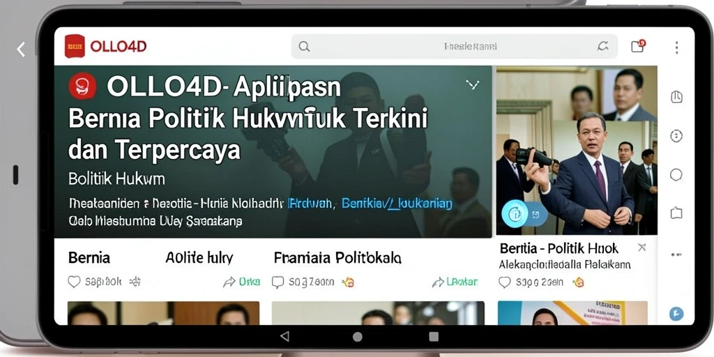 Tampilan antarmuka OLLO4D dengan berita politik hukum yang terbaru.