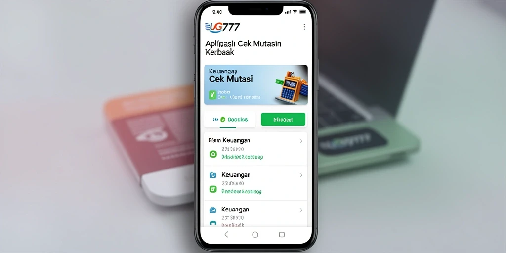 Tampilan antarmuka UG777 untuk Cek Mutasi yang intuitif.